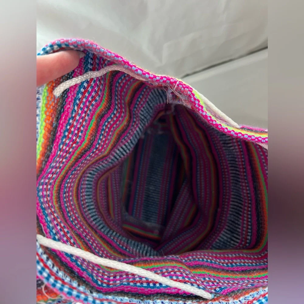 Colorful Striped Large Backpack - Picture 4 of 4